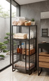 Hanah Home Armario multiusos Negro